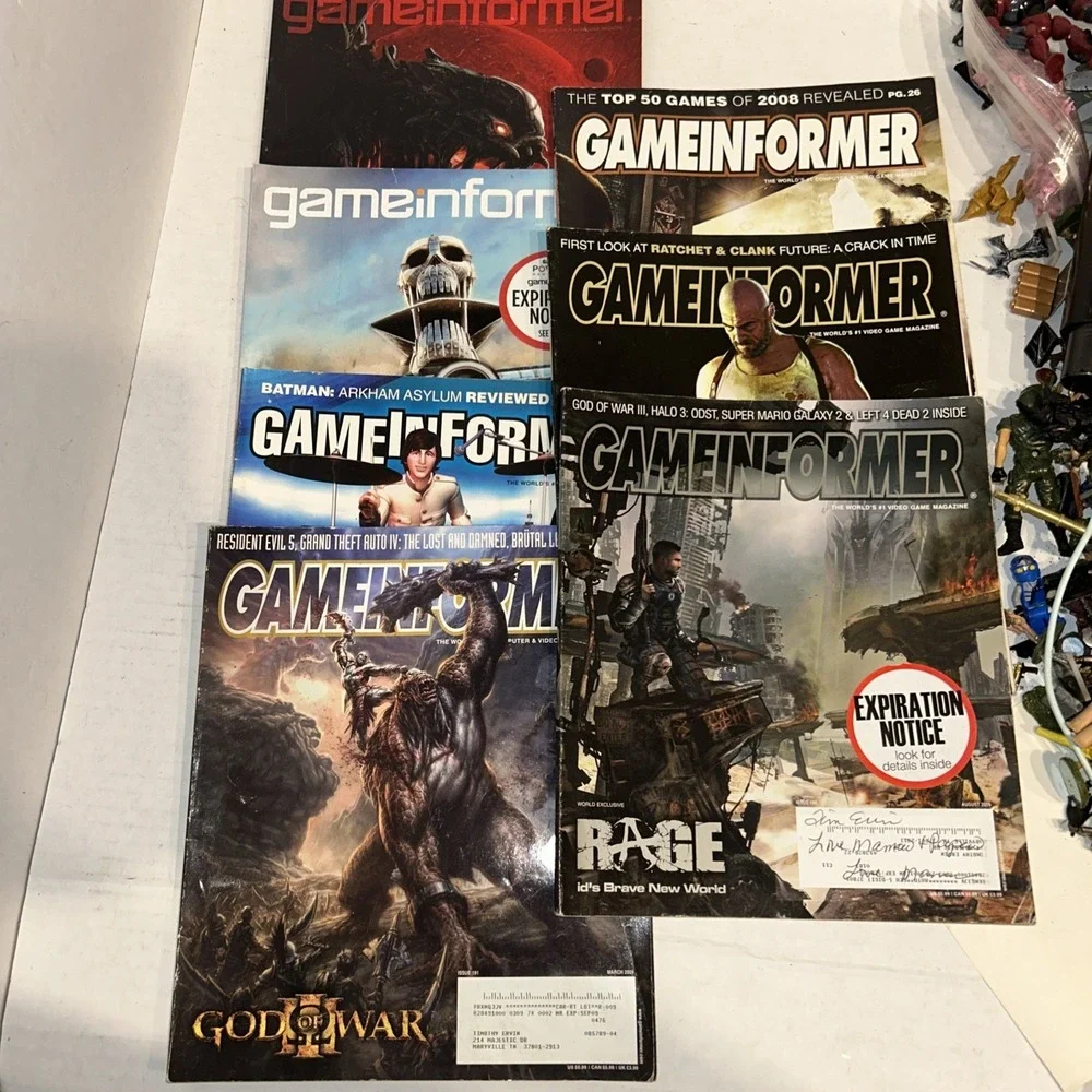 Gameinformer‎ Magazine Bundle Lot of 7 Game Informer Mad Max Rockband God Of War